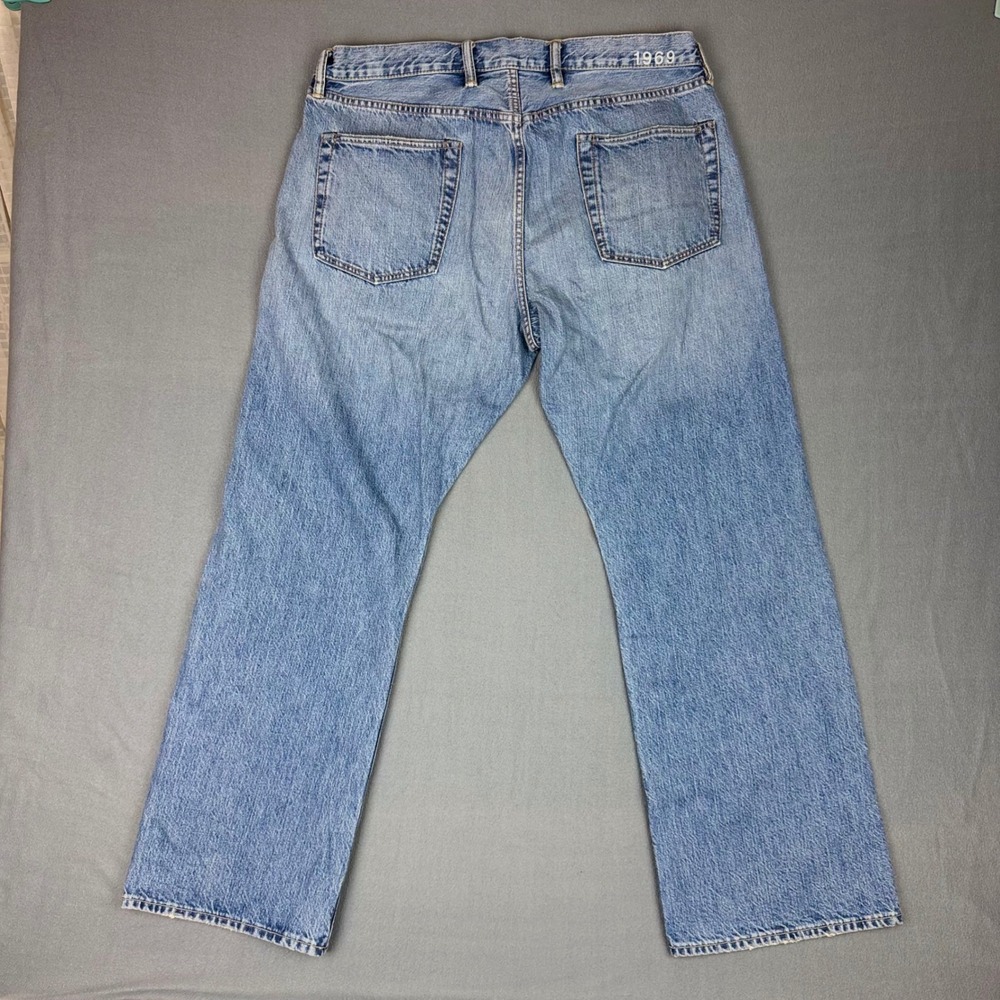 Gap 1969 Loose Fit Mens Jeans 36x32 Light Wash‎ Blue 100% Cotton Denim Skater - Picture 8 of 9